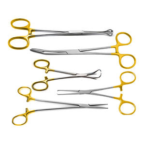 Kit complet d'instruments médicaux de chirurgie générale en acier inoxydable : pinces, ciseaux, rétracteurs avec plateau de stérilisation - Product Image 2