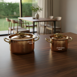 หม้อสแตนเลสสตีลสีเงินแบบตีขึ้นรูป เป็นมิตรกับสิ่งแวดล้อม ใช้กับเตาแก๊สและเตาแม่เหล็กไฟฟ้าได้ พร้อมฝาปิดลายองุ่นสีทองตกแต่งอย่างสวยงาม - Product Image 6