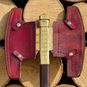 Hache en acier forgé, hache de camping artisanale, manche en bois personnalisé, outil de découpe pour le camping, hache de bushcraft, vente en gros, fourniture d'usine - Product Image 3