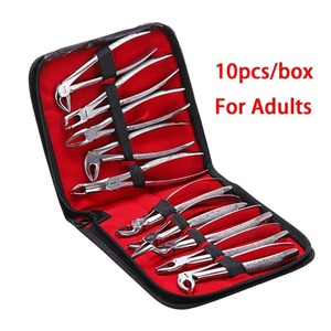 10 piezas BAFA SURGICAL INSTRUMENTS BSI-FC-7563 Instrumento manual de extracción dental quirúrgica, Elevador curvo para levantar raíces, Pinzas orales - Product Image 6