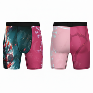 Caleçons imprimés pour hommes, taille mi-haute, en Spandex et Polyester extensibles, respirants, tricotés, sous-vêtements pour adultes, shorts à motifs tendance - Product Image 5