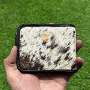 Cartera de Cuero Vacuno de Primera Calidad, Hecha a Mano, Organizador de Bolsillo para Hombre con Detalles de Pelo Natural - Product Image 6