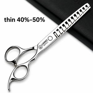 NYBL-55 5.5inch Straight <b>Left</b>-<b>handed</b> <b>Scissors</b> JAPAN 440C Sharp 58-59HRC Hardness Stainless Steel Handle Barber Shears Hair 28 - Product Image 4
