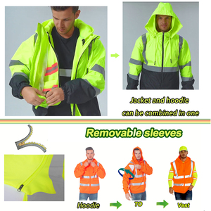 OEM High Visibility Reflective <b>Jacket</b> <b>Waterproof</b> Safety Workwear for Road Safety and Industrial Use Supplier - Product Image 3