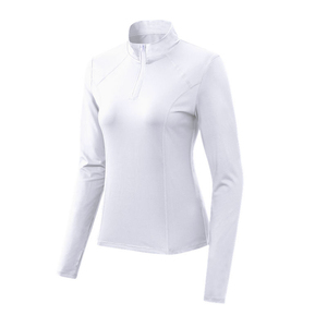 ong Sleeve Zip Up Shirt Casual Fashion Front Zipper Top Custom Women's Full Sleeve Zip Up Shirt Embroidered Women's Zip Up Shirt - Product Image 2