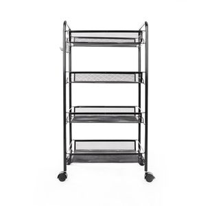 Carrello a 4 Ripiani in Rete Metallica con Ruote, Multifunzione, per Cucina, con 4 Cestelli Bloccabili, Spedizione Gratuita - Product Image 2
