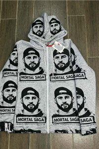 Sudadera con Capucha Personalizada BSAALI 100% Algodón, Estampado Serigrafiado, Estilo Urbano Informal, Tejido Terry, AALI Ecológica, Prenda Superior de Invierno - Product Image 4