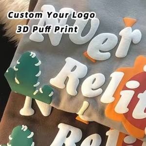 Custom 3D Foam for Knitted 100% Cotton Heavyweight Oversized T-Shirt with Pattern - Product Image 4