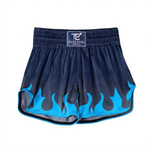 Pantalones Cortos de Boxeo Estilo MMA para Hombre Trade Excel ImpeX, Blancos, 100% Algodón, con Llamas Rojas, Cintura Elástica y Corte Holgado - Product Image 4