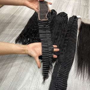 Nouveautés 2026 Extensions de cheveux tissées à la machine, ondulation profonde, 100% cheveux humains vietnamiens, couleur noire - Product Image 2