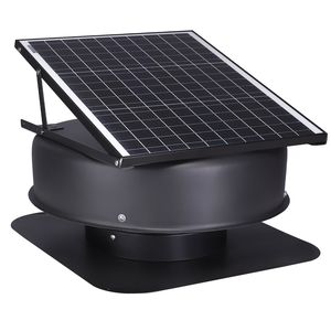 Vendita calda 40 W ventilatore solare attico 1230 CFM grande flusso d'aria a basso rumore resistente alle intemperie tetto 110V Smart adattatore FCC elencato per la casa - Product Image 1
