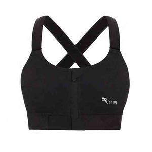 Private Label Women Plus Size Yoga Bra Gym Clothing front zip gym Sports Bra <b>Top</b> fitness - Product Image 1