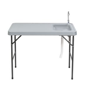 Table de découpe pliable portable pour filet de poisson et chasse, avec évier et robinet, pour cuisine de camping - Product Image 1