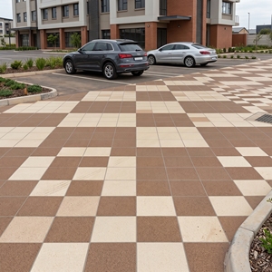 Carreaux de sol en porcelaine robustes 400x400mm 12mm, finition mate, antidérapants, résistants aux acides et à l'usure, pour usage extérieur et allées. - Product Image 2
