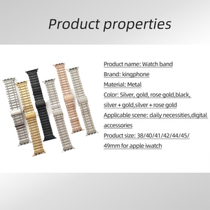 <span class=keywords><strong>Bracelet</strong></span> de montre de luxe en acier inoxydable <span class=keywords><strong>Bracelet</strong></span> en métal adapté aux hommes et aux femmes pour la série de montres intelligentes - Product Image 5