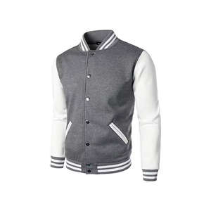 Veste universitaire décontractée unisexe pour homme, à blocs de couleur, col montant, boutonnée, coupe-vent, respirante, écologique, OEM, haute qualité - Product Image 5