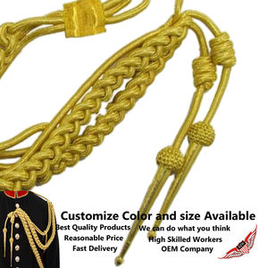 Aiguillette de Hombro Dorada de Mylar Azul Marino - Product Image 3