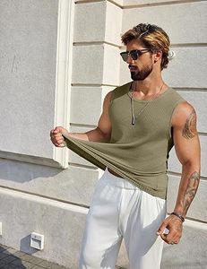 Débardeur côtelé à séchage rapide pour homme, coupe ajustée, pour le sport et la gym, avec logo personnalisé, vente en gros - Product Image 3