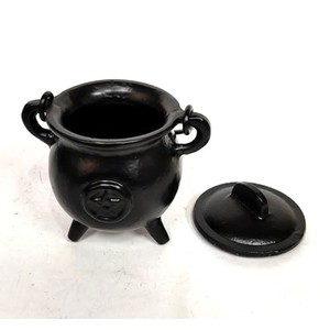 Support de bougie en fonte noire avec couvercle - Décoration gothique en gros - Product Image 5