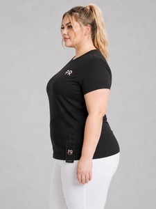Nouveauté - T-shirt pour femme en coton 100% écologique, manches courtes, coupe classique, couleur unie, vêtements d'été - Product Image 4