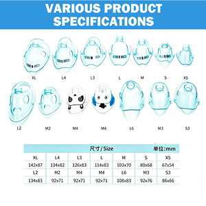 <span class=keywords><strong>Masque</strong></span> à oxygène médical pour adultes et enfants de marque OEM avec tube, tailles S-XL, certifié CE ISO, stérilisé à l'oxygène stérile, dispositif médical de classe I - Product Image 3