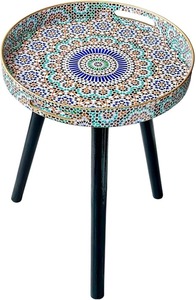 Tables basses gigognes rondes en bois de manguier, artisanales, pour salon et chambre, pour hôtels, au design unique et élégant - Product Image 6