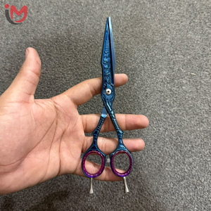 Tijeras de Peluquería Profesionales de 7 Pulgadas, Acero Inoxidable Afilado, Hoja Recta, para Diestros, Tijeras de Corte para Barbería, Tornillo Ajustable - Product Image 4