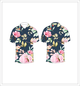 Polo pour homme à imprimé floral rose, décontracté, manches courtes, mode estivale, chemise de golf - Product Image 3