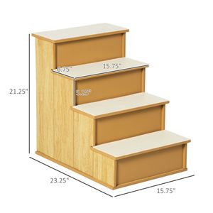 Scaletta per Animali Domestici con Rivestimento Imbottito per Cani e Gatti fino a 10 kg, Prodotto Naturale per Arredamento per Animali - Product Image 3