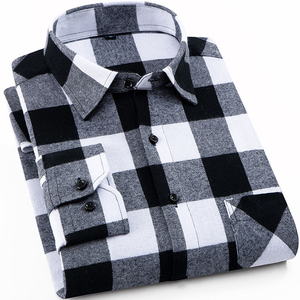Chemise en flanelle à carreaux Buffalo personnalisée pour homme, manches longues, boutonnée, en coton doux, style décontracté, streetwear, chemise de bûcheron - Product Image 2