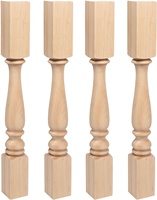 Pieds de table à manger contemporains en bois massif, sur mesure, poteaux de support polis, faits à la main, robustes, pour appartement, atelier, ODM