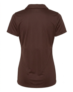 Polo à manches courtes pour femme, couleur unie, tricoté, 100% polyester, style décontracté, longueur normale - Product Image 2