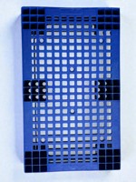 Palettes en plastique HDPE 600×1000×90 mm, renforcées en acier, industrielles, 1 tonne, palettes en plastique à face unique pour le stockage
