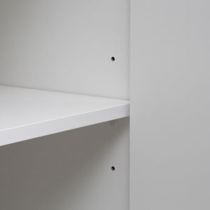 Aparador Moderno Blanco Acanalado con Estantes Ajustables, Mueble Buffet Grande, Consola de Almacenamiento con Estantes Ajustables - Product Image 5