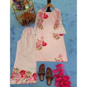 Conjunto de ropa de fiesta de diseñador para mujer con estampado digital - Product Image 6