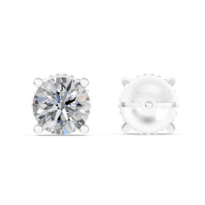 Boucles d'oreilles en argent 925 avec diamant de laboratoire certifié IGI, RJC ODM OEM, bijoux fins éthiques, plaqué rhodium, cadeau d'anniversaire de mariage EA501598 - Product Image 3