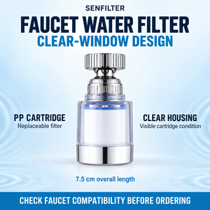 Filtro <span class=keywords><strong>Acqua</strong></span> Manuale per <span class=keywords><strong>Rubinetto</strong></span> con Cartuccia Trasparente Sostituibile per Filtrazione Sedimenti da Cucina, Uso Domestico e Camper - Product Image 2