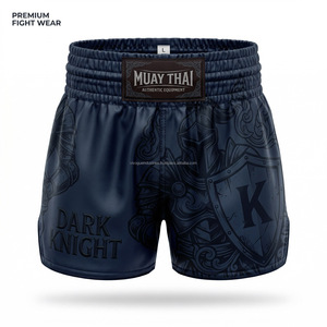 Pantalones Cortos de Boxeo al Por Mayor, Bajo MOQ, Ropa de Entrenamiento para Luchadores, Spandex/Poliéster Transpirable para Combate - Product Image 3