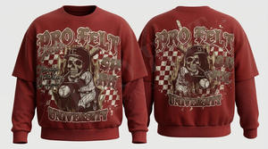 Sweat-shirt pour homme en coton 100% respirant, à col rond, à manches régulières, à imprimé numérique, côtelé, taille plus, personnalisé, style hip-hop - Product Image 5