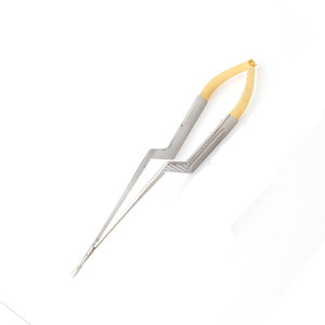 Instruments chirurgicaux cardiaques de qualité supérieure en acier inoxydable, micro-ciseaux Yasargil à baïonnette, 195 mm, droits et courbés, manuels, CE - Product Image 4