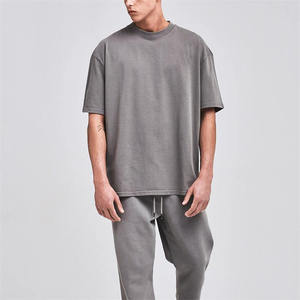 เสื้อยืดสีงาช้างวินเทจสุดหรู ล้างสีแล้ว พิมพ์โลโก้ได้ตามต้องการ แขนสั้น ไซส์ใหญ่ เสื้อยืดฤดูร้อนสำหรับผู้ชาย - Product Image 6