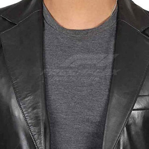 Top Selling <b>Men's</b> <b>Casual</b> Leather <b>Jacket</b> with Zipper Turn-Down Collar <b>Lightweight</b> Breathable Winter <b>Jacket</b> Durable Design - Product Image 4