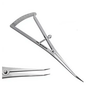 Calibre angulaire de 7 pouces pour la mesure et la cartographie osseuse, échelle de précision 0-40 mm, instrument chirurgical dentaire de qualité allemande - Product Image 2