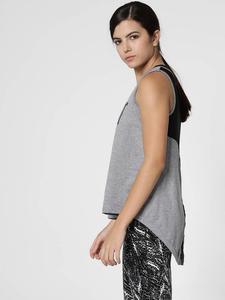 Débardeur gris sans manches pour femme, imprimé Run It, col rond, veste de sport respirante en tissu tricoté - Product Image 3