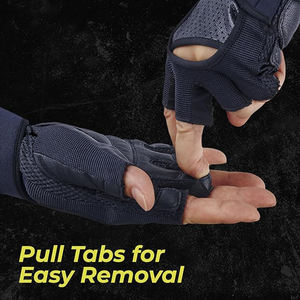 Guantes Deportivos de Microfibra con Bloques de Color, para Hombre y Mujer, Medios Dedos, Antideslizantes, con Palma Acolchada, Transpirables, para Gimnasio, Fitness, Levantamiento de Pesas - Product Image 3