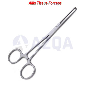 คีมจับเนื้อเยื่อสแตนเลสสตีลพรีเมียม Allis แบบล็อค สำหรับผ่าตัด จับยึดได้อย่างแม่นยำ อุปกรณ์ทางการแพทย์สำหรับทันตกรรม ใช้งานด้วยมือ ได้รับมาตรฐาน CE - Product Image 2
