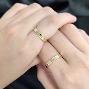 Classic 925 Silver Rhodium Plated Moissanite Engagement Bands Unisex <b>Plain</b> Design with Prong Setting - Product Image 3