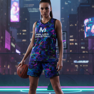 Designs élégants d'uniformes de basket-ball sublimés, kits de basket-ball personnalisés entièrement sublimés, vêtements de basket-ball pour hommes et jeunes - Product Image 6