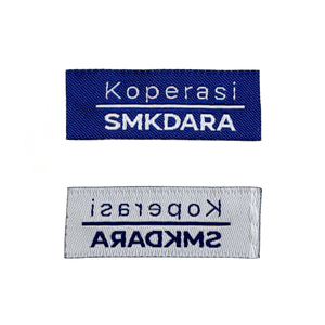 Étiquettes tissées personnalisées de qualité supérieure, découpées au laser, lavables, pour sacs et vêtements, avec logo de marque, style rectangulaire - Product Image 1