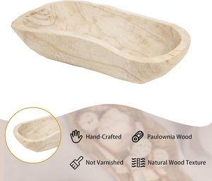 Cuenco de Madera Decorativo Estilo Rústico para Mesa de Salón, Centro de Mesa, Decoración del Hogar - Product Image 5